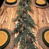 WF000240079-WH-4 Artificial Christmas Garland with White Ball Ornaments & Velvet Bows