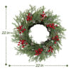 Artificial Cedar Berry & Pinecone Christmas Wreath