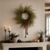 Artificial Cedar Christmas Wreath with Bells & Ribbon