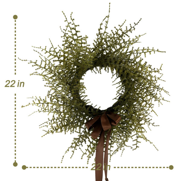 Artificial Cedar Christmas Wreath with Bells & Ribbon